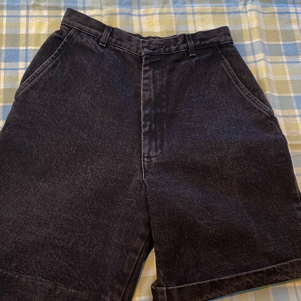 Black Denim Shorts